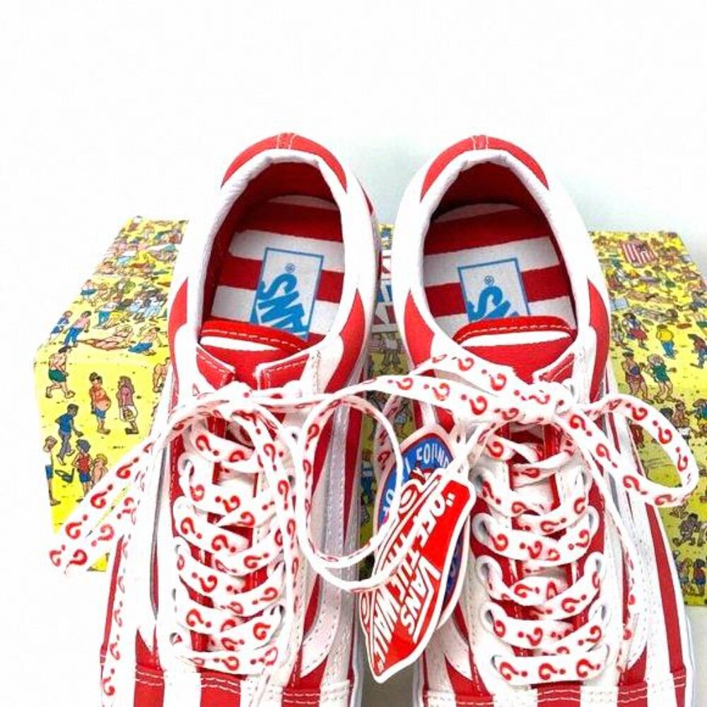 💖MEGA SALE💖VANS x Where's Waldo Red White Old VN0A3WKT3UV Women's Low Skool - Picture 9 of 15